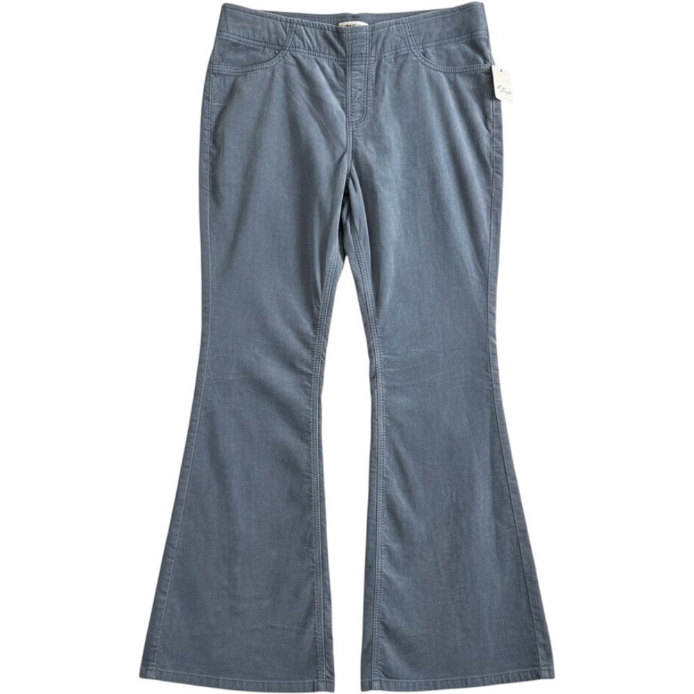 Free People Penny Pull On Flare Pants Womens 31 Carbon Grey New Corduroy Boho
